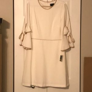 Cream dress with bell sleeves
